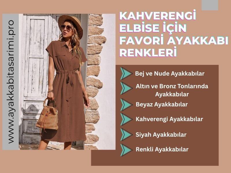 Kahverengi Elbise İçin Favori Ayakkabı Renkleriii